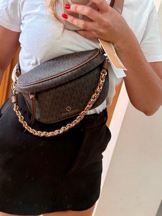 Riñonera Michael Kors Marrón y Dorada