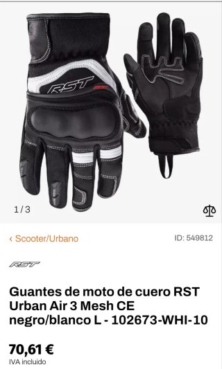 Guantes Moto RST Urban Air 3 Talla M