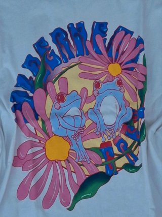Camiseta con ranitas y flores