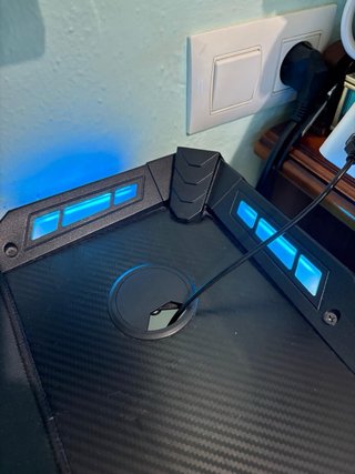 Mesa Gamer con Luces y Alfombrilla Gigante