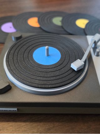 Supporti per bicchieri in vinile con giradischi Pioneer