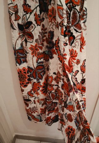 Vestido Largo Zara Estampado Floral (Talla M)