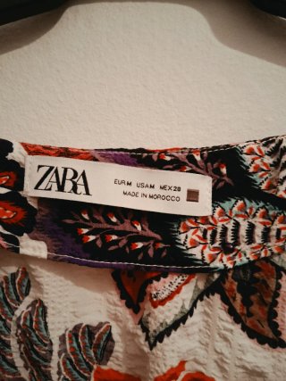 Vestido Largo Zara Estampado Floral (Talla M)