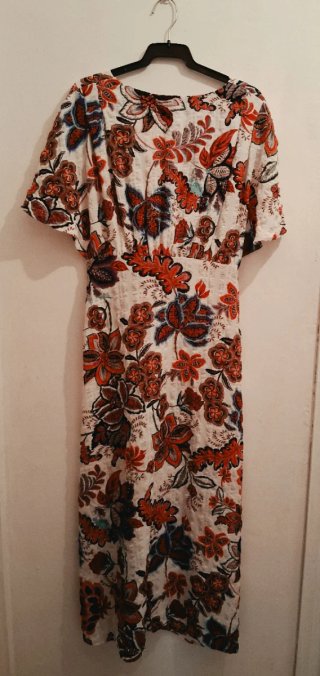 Vestido Largo Zara Estampado Floral (Talla M)