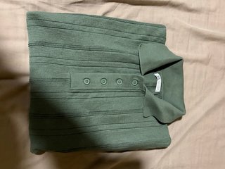 Polo Zara Verde Oliva Talla M