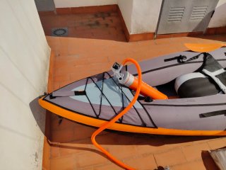 Kayak hinchable Itiwit 100+ gris/naranja 2/3 plaza