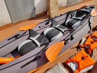 Kayak hinchable Itiwit 100+ gris/naranja 2/3 plaza