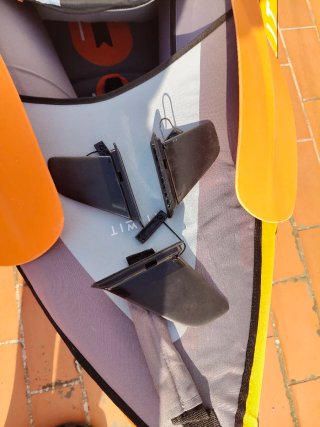 Kayak hinchable Itiwit 100+ gris/naranja 2/3 plaza