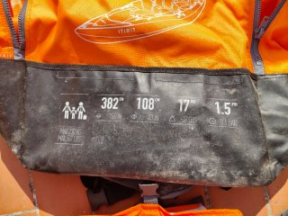 Kayak hinchable Itiwit 100+ gris/naranja 2/3 plaza