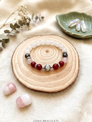 Pulsera elástica de piedras naturales