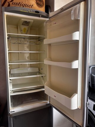 Nevera combi acero inoxidable