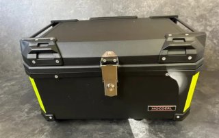 Maleta Moto 45L Negra y Plata