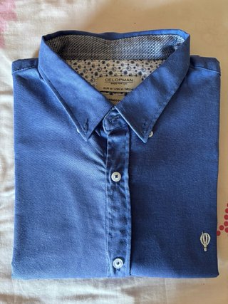 Camisa manga larga azul Celopman