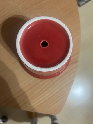 Vaso rosso in ceramica