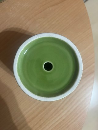 Vaso decorativo verde in ceramica