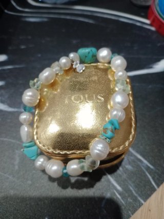 Pulsera Tous Perla y Turquesa