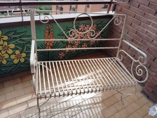 Sillón forja 2 plazas jardín/terraza