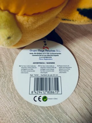 Peluche Garfield de pie 42 cm