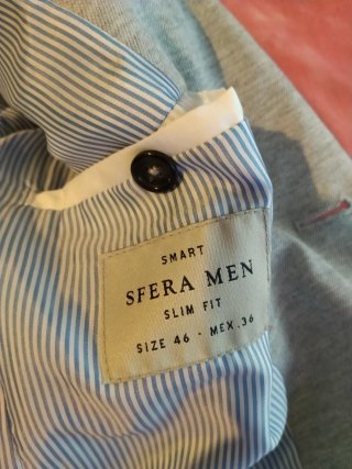 Blazer Caballero Gris y Azul