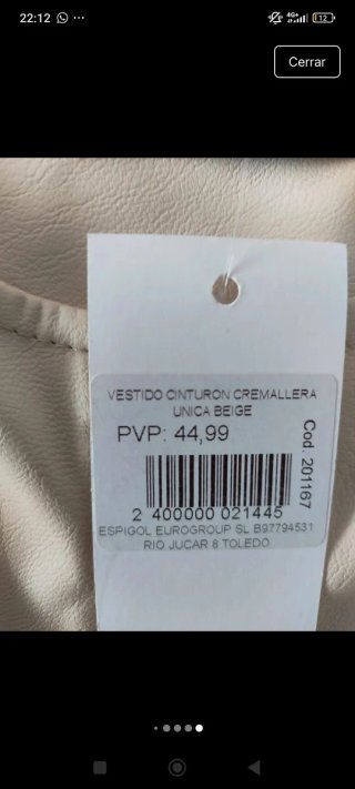 Vestido imitación piel solidario