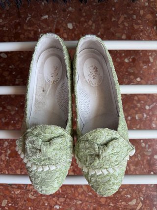 Traje de Fallera verde y rosa