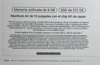 ¡OFERTA! MacBook Air M1 (2020) 512GB SSD - 8GB RAM