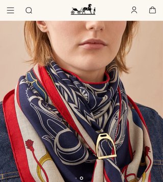 Ferma foulard o fibbia cintura Hermès vintage oro
