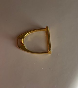 Ferma foulard o fibbia cintura Hermès vintage oro