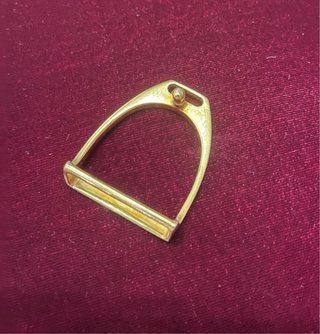 Ferma foulard o fibbia cintura Hermès vintage oro