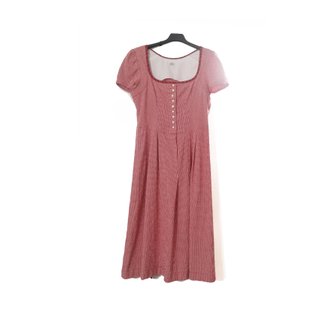 Gössl / Vestido austríaco de cuadros vichy rojo L