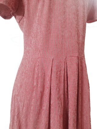 Gössl / Vestido austríaco de cuadros vichy rojo L