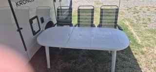 Mesa plegable 1.50m extensible a 2m