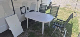 Mesa plegable 1.50m extensible a 2m
