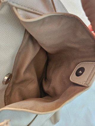 Bolso grande Misako beige tipo Hobo