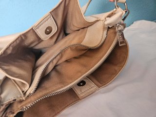 Bolso grande Misako beige tipo Hobo