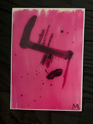 Póster arte abstracto en cartulina