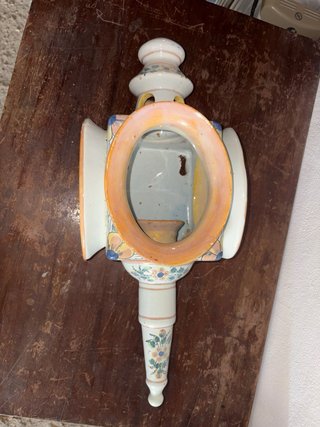 Farol de porcelana multicolor