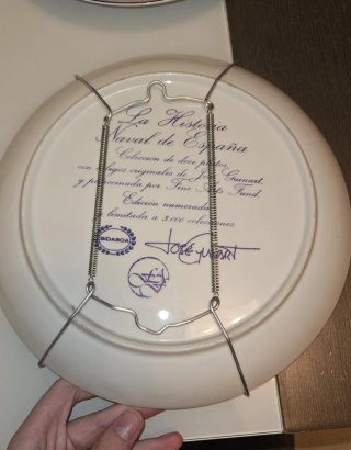 Lote 8 platos Bidasoa Historia Naval de España
