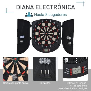 Diana Electrónica digital 8 jugadores pantalla lcd