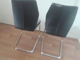 Sillas de salón negras (2 unidades)