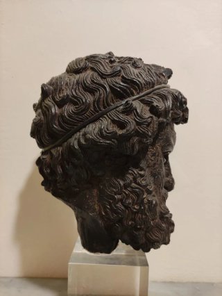 Testa Bronzo Greco Antico