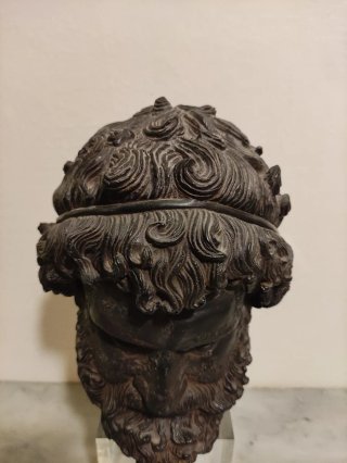 Testa Bronzo Greco Antico
