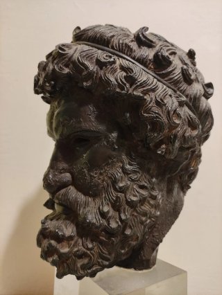 Testa Bronzo Greco Antico