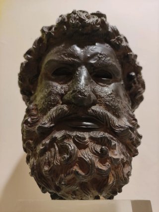Testa Bronzo Greco Antico