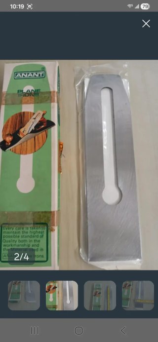 Seis Cuchillas Anant 45mm para cepillo carpintero.