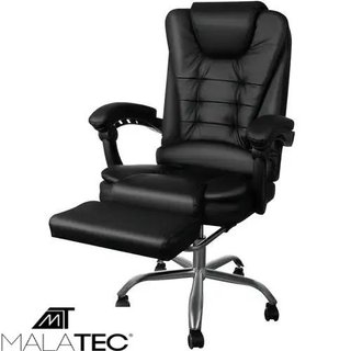Silla Oficina Negra Malatec con Reposapiés