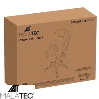 Silla Oficina Negra Malatec con Reposapiés
