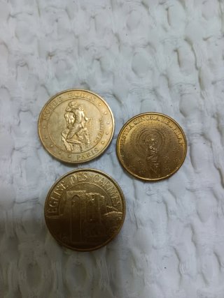 Lote 3 medallas antiguas coleccionables