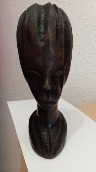 Busto Africana Madera Tallada