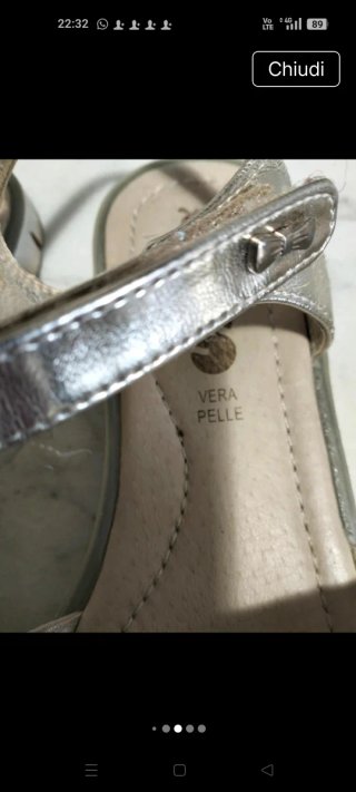 2 paia sandali oro e argento